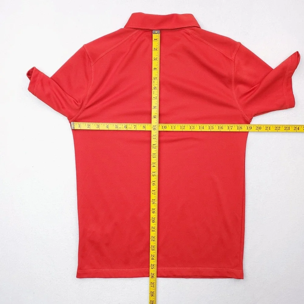 North Face Shirt Mens Small Red Horizon Polo Short Sleeve Outdoor Flashdry Golf